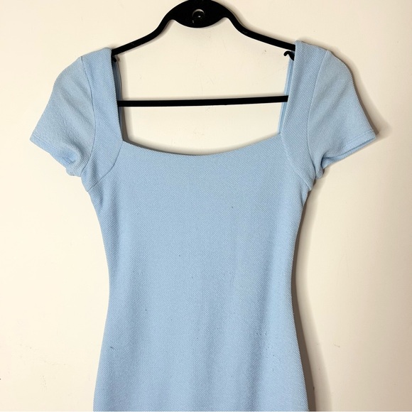 LULUS Photo Opportunist Midi Dress Powder Blue Bodycon Textured Size XS - Picture 4 of 16